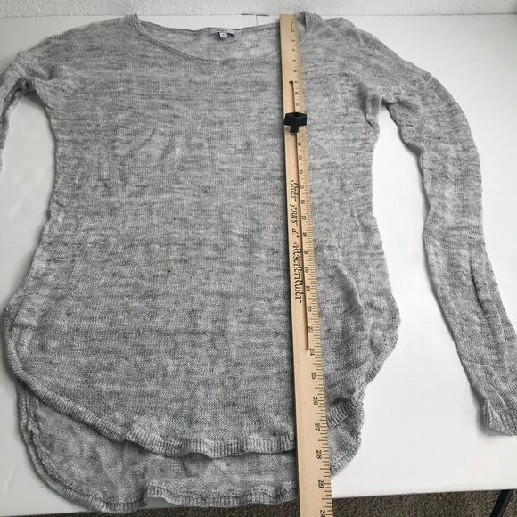 Rails Sweater Womens Small Gray Space Dye Open Knit Scoop Neck Semi Sheer - Picture 8 of 8
